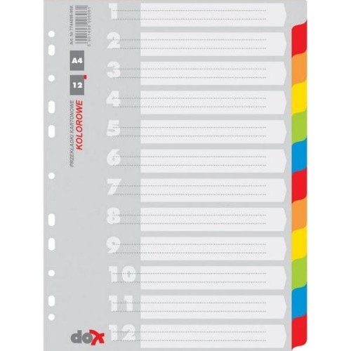 Przekładki Office Products, karton, A4, 227x297mm, 12 kart /21071221-99/