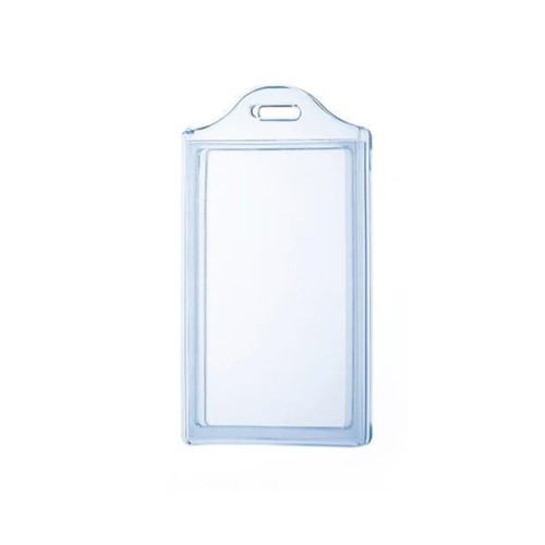 Identyfikator holder na dwie karty PVC pionowe miękkie 2K-V niebieskie transparentne ARGO