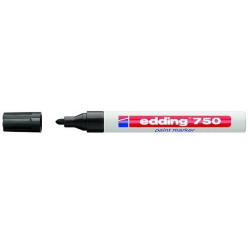 Marker olejowy okrągły  2,0-4,0mm EDDING 750 czarny 1szt.