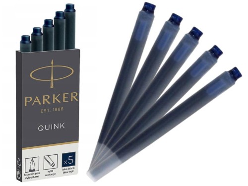 Naboje do piór Parker QUINK granatowe 5 sztuk