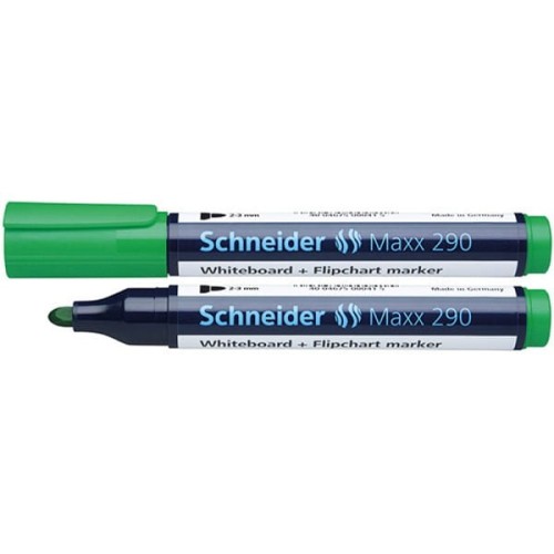 Marker do tablic i do flipchartu SCHNEIDER Maxx 290, okrągły, 2-3 mm, zielony