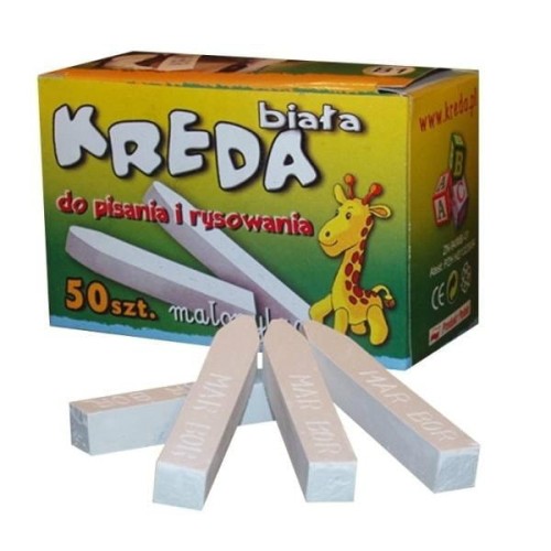 Kreda biała kwadratowa B1 50szt