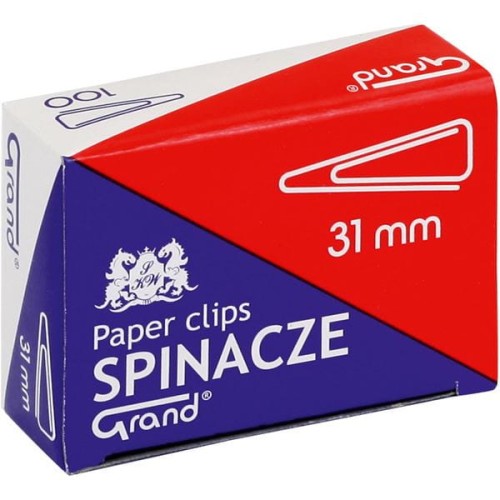 Spinacze biurowe trójkątne GRAND 31 mm 100 sztuk /110-1387/
