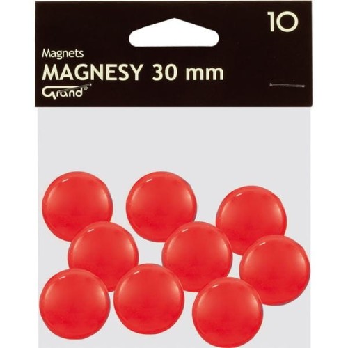 MAGNESY 30MM GRAND CZERWONE 10SZT  /130-1695/