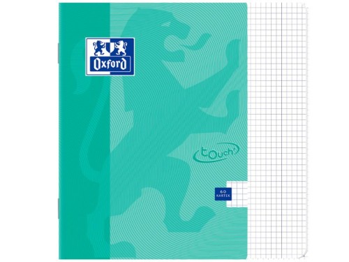 Zeszyt Oxford Touch Pastel A5 60 kartek w kratkę z marginesem turkusowy