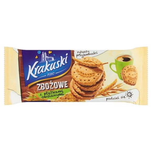 Ciastka KRAKUSKI zbożowe z płatkami owsianymi 210g