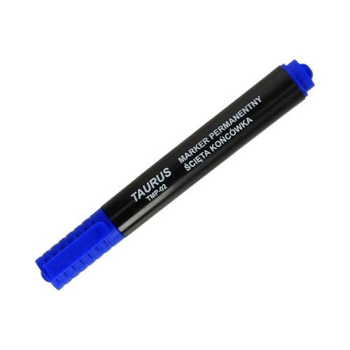 Marker permanentny ścięty 1,0-5,0mm TAURUS TMP-02 niebieski 1szt