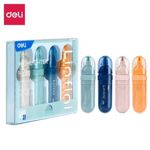 Zakreślacz 1,0-5,0mm DELI LINFINI zestaw 4 kolory