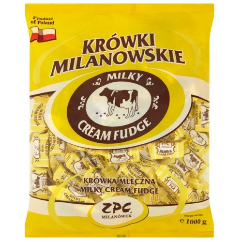 Cukierki krówki ZPC MILANÓWEK 1,0kg krówka mleczna milanowska