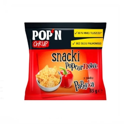 Chipsy popcornowe 35g POP'N CHRUP papryka