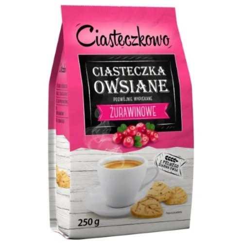 Ciastka owsiane 250g ciasteczkowo żurawinowe SANTE