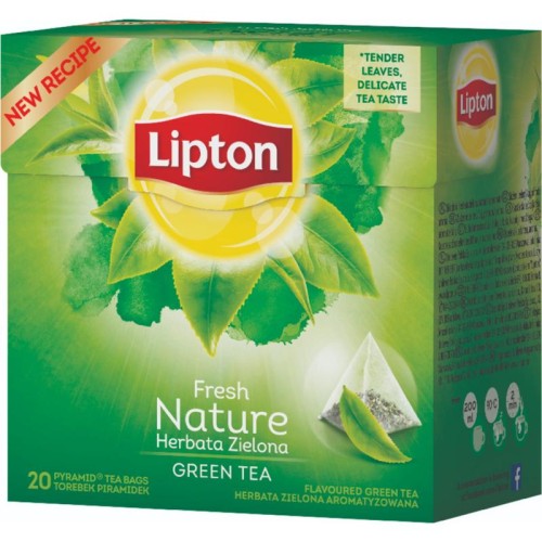 Zielona herbata z miętą Lipton piramidki 20 torebek