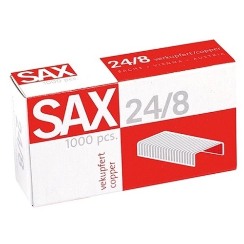 Zszywki 24/8 SAX miedziane