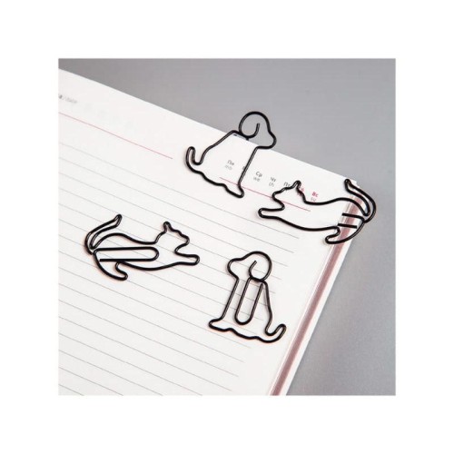 Klipsy do papieru 19 mm MESHU CAT AND DOG 4 sztuki