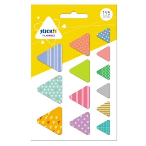 Zakładki indeksujące Stickn Trójkąty mix 195szt.
