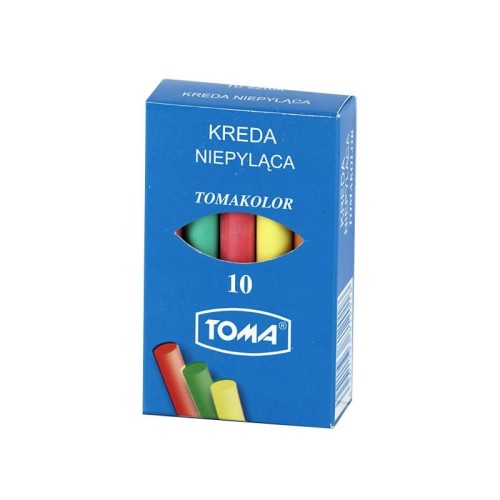 Kreda szkolna TOMA kolorowa OM-81201 10 sztuk