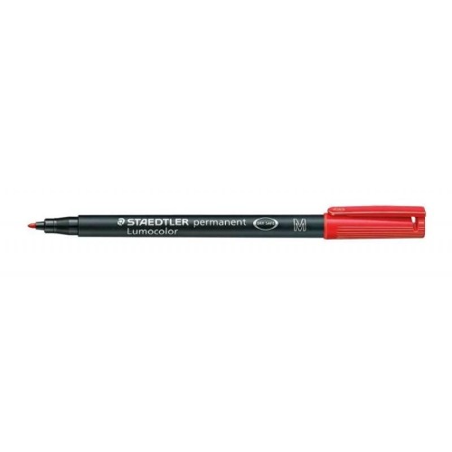Marker foliopis/do CD 1,0mm M okrągły STAEDTLER LUMOCOLOR czerwony 1szt.