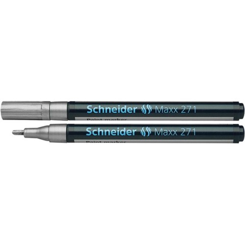 Marker olejowy SCHNEIDER MAXX 271 okrągły 1-2 mm srebrny