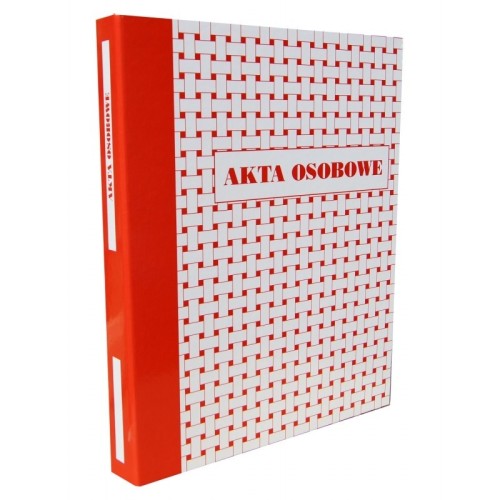 Segregator na akta osobowe A4/30 RINGOWY 2R KONFEX T-01 czerwony oprawa tektura lita 1szt.