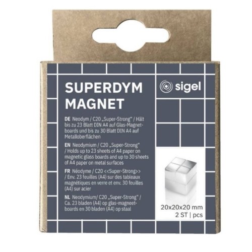 Magnesy SIGEL superdym bloczek 20x20x20 mm c20