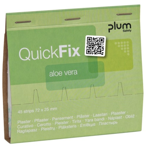 Plastry z opatrunkiem z aloesem PLUM QUICKFIX ALOE VERA 72x25mm 45szt.