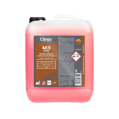Preparat do mycia posadzek i pomieszczeń sanitarnych 5,0L CLINEX M3 ACID 1szt.