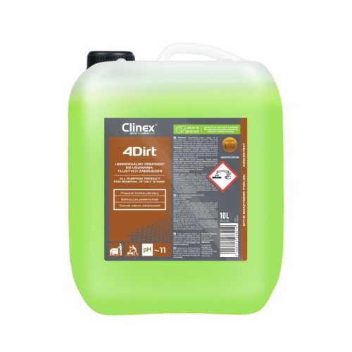 Preparat do usuwania tłustych zabrudzeń 10,0 L CLINEX 4DIRT Skoncentrowany 1szt.