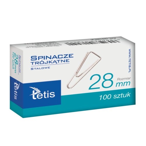 Spinacze trójkątne 28mm Tetis GS180-B 100 sztuk