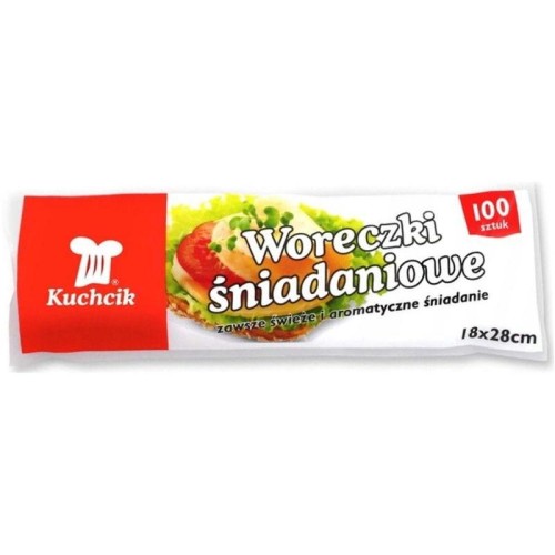 Woreczki śniadaniowe mocne 18x28cm Kuchcik 100 sztuk