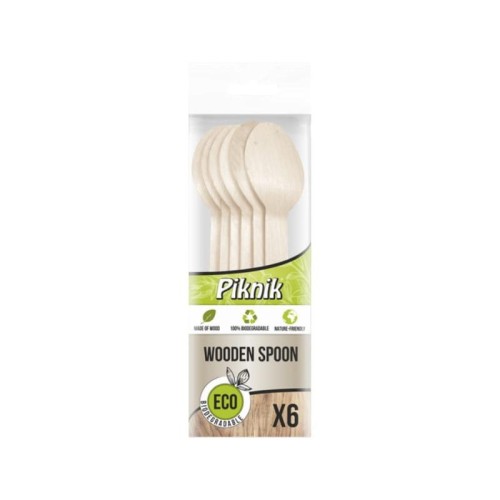 Łyżka drewniana jednorazowa EKO Piknik 6 sztuk