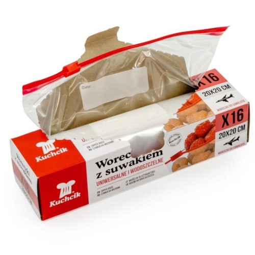 Workeczki do zamrażania 1.5L 20x20cm Kuchcik  16 szt