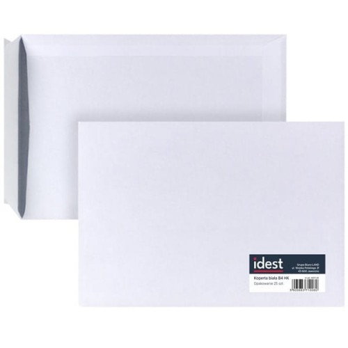 Koperta biała B4 250x353mm HK 25szt. IDEST