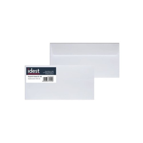 Koperta biała DL 110x220mm HK 100szt. IDEST