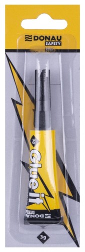 Klej błyskawiczny/szybkoschnący 3g GLUE IT DONAU SAFETY blister transparentny