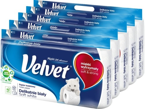 Papier toaletowy Velvet delikatnie biały 3 warstwowy 40 rolek