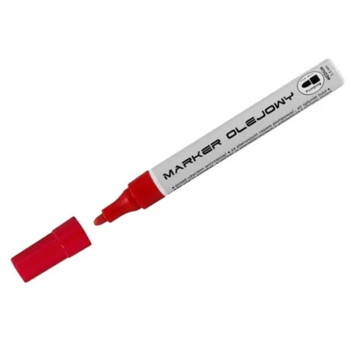 Marker olejowy 2,5mm TOMA ekonomiczny TO-420 czerwony