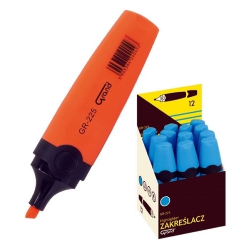 Zakreślacz 1,0-4,2mm GRAND GR-225 pomarańczowy 1szt.