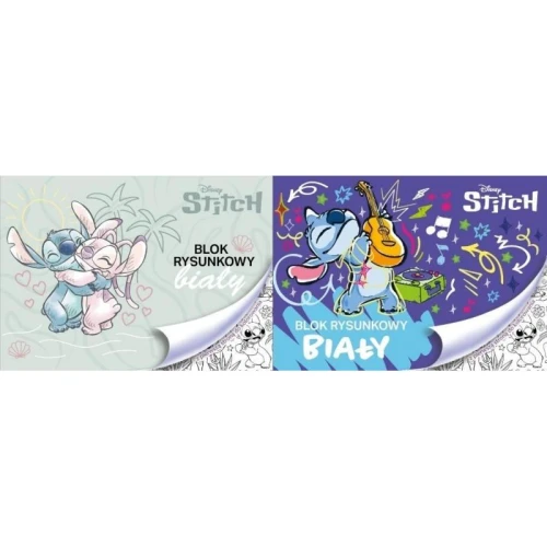 Blok rysunkowy biały A4/80g 20 kartek BENIAMIN STITCH 1szt.
