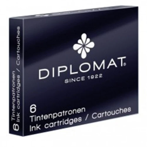 Naboje do piór DIPLOMAT czarne 6szt.