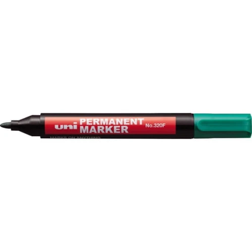 Marker permanentny okrągły UNI NO-320, zielony, 1 sztuka