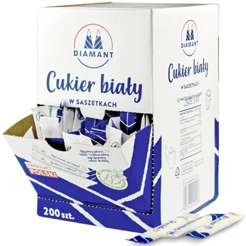 Cukier biały w saszetkach 1000G 200 sztuk