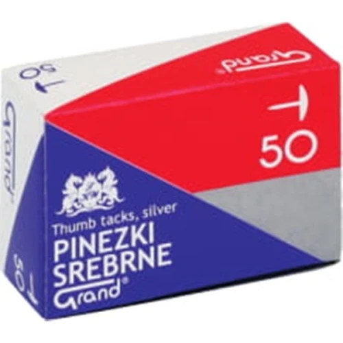 Pinezki metalowe srebrne GRAND S50 /110-1378/