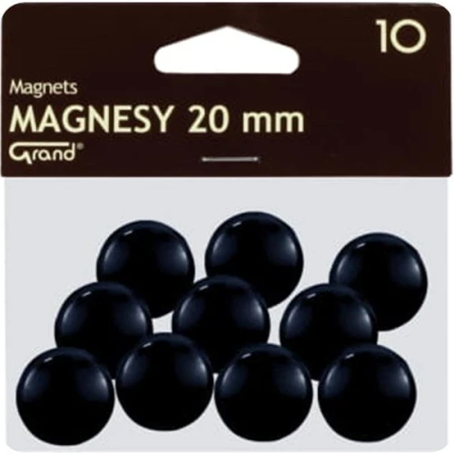 Magnesy 20mm GRAND czarne 10szt /130-1687/