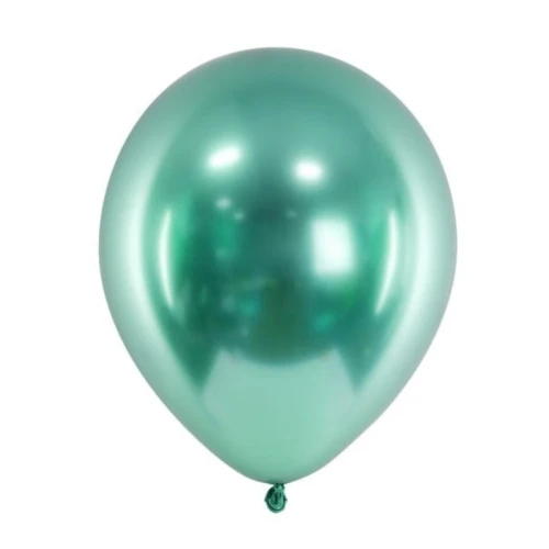 Balony 30cm PARTYDECO GLOSSY zielone butelkowe 50szt.