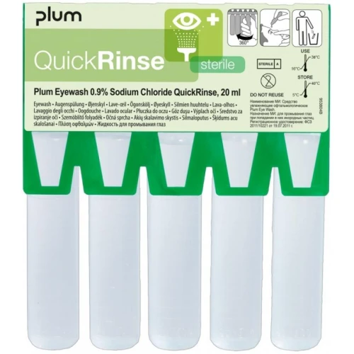 Ampułki do płukania oczu 20ml PLUM QUICKRINSE 5szt.