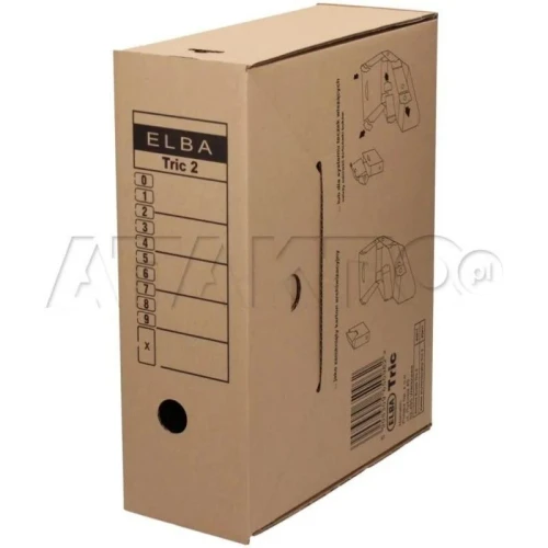 Pudło archiwizacyjne 110mm 110x340x270mm ELBA TRIC2 do teczek zawieszkowych E83411 1szt.