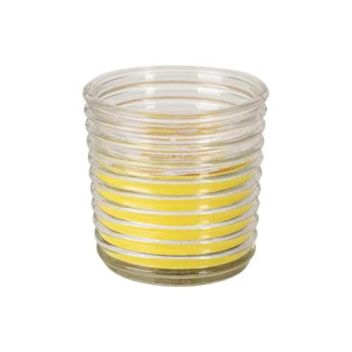 Świeca zapachowa Bispol Aura jednokolorowa SNW80-86 o zapachu Citronella w karbowanym szkle