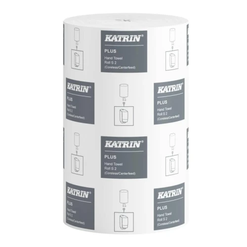 Ręcznik papierowy w roli biały celuloza 2-warstwowy 2x18g 60m KATRIN PLUS CENTERFEED S2 centralne dozowanie 1szt.