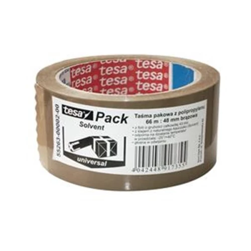 Taśma pakowa 48mm x 66m kauczuk naturalny solvent TESAPACK STANDARD brązowa 1szt.