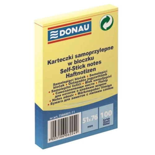 Notes samoprzylepny DONAU 51x76mm 1x100 kart.